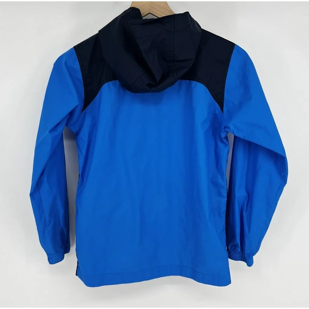 Columbia Youth Medium Windbreaker Jacket Blue Hooded Lightweight Zip